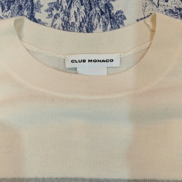 Club Monaco stripe Merino wool sweater - Picture 2 of 2